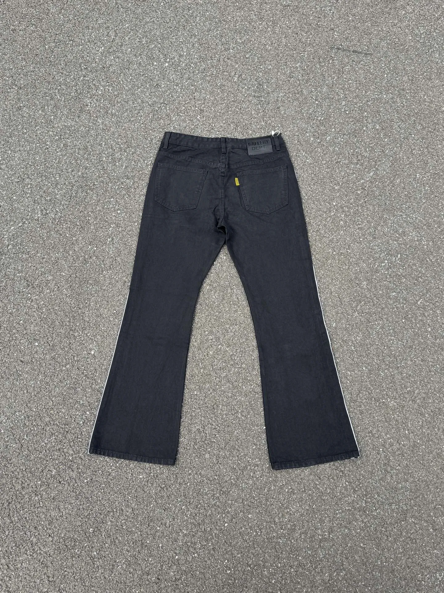 P220💰G78 GALLERY DEPT. Three-bar white-striped jeans, the trendy American loose trousers for men and women in the casual group. Color: black. Size: S-XXL (corresponds to 28-36)